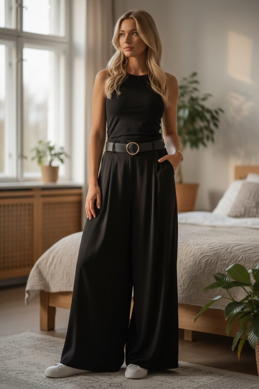 Pantalon magique avec poches et ceinture