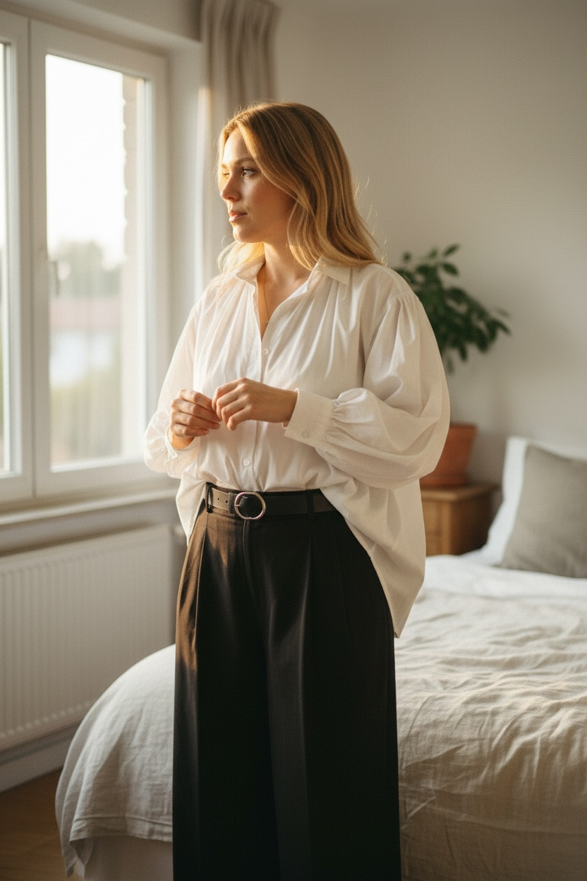 Chemise manches bouffantes